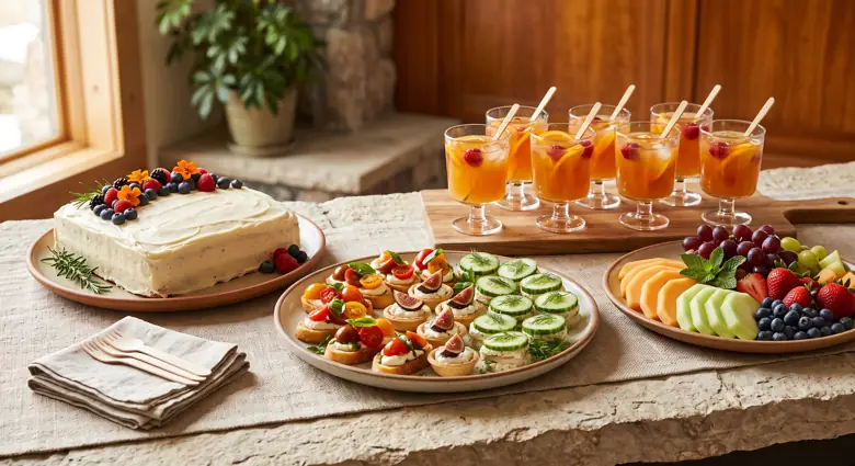 A staff appreciation and client milestone catering spread