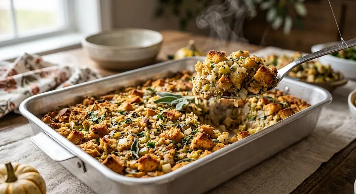 Herb & Onion Stuffing — halal catering in Los Angeles · Carthage Kitchen