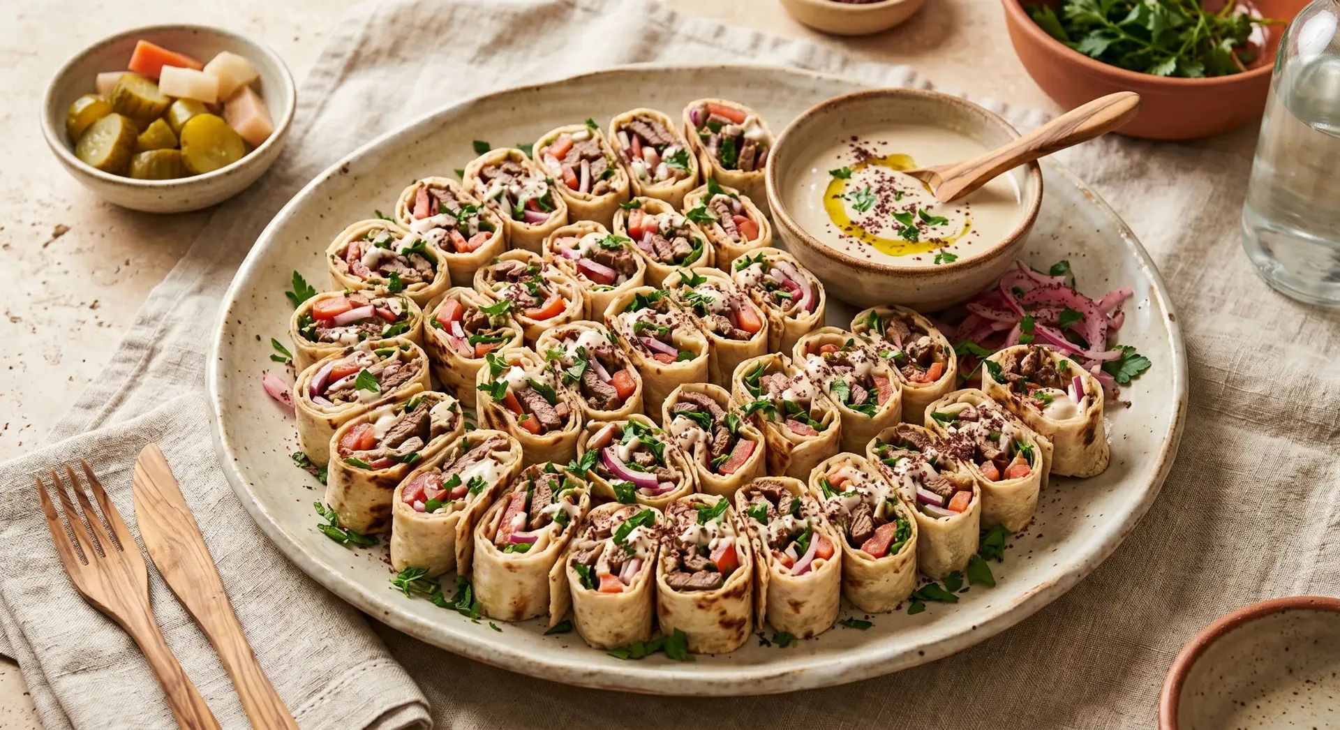 Beef Shawarma Wrap — halal catering in Los Angeles · Carthage Kitchen