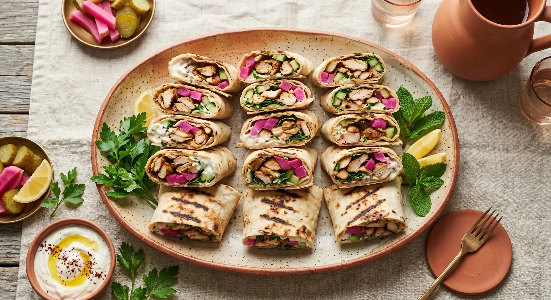 Chicken Shawarma Wrap — halal catering in Los Angeles · Carthage Kitchen