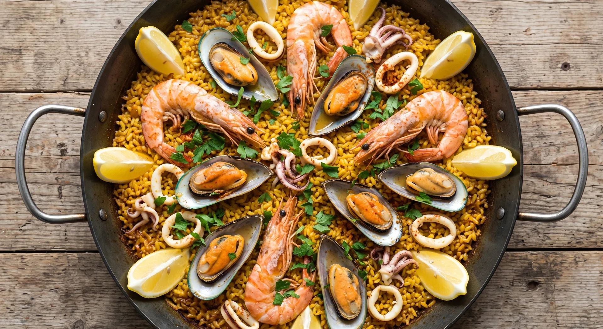 Seafood Paella — halal catering in Los Angeles · Carthage Kitchen