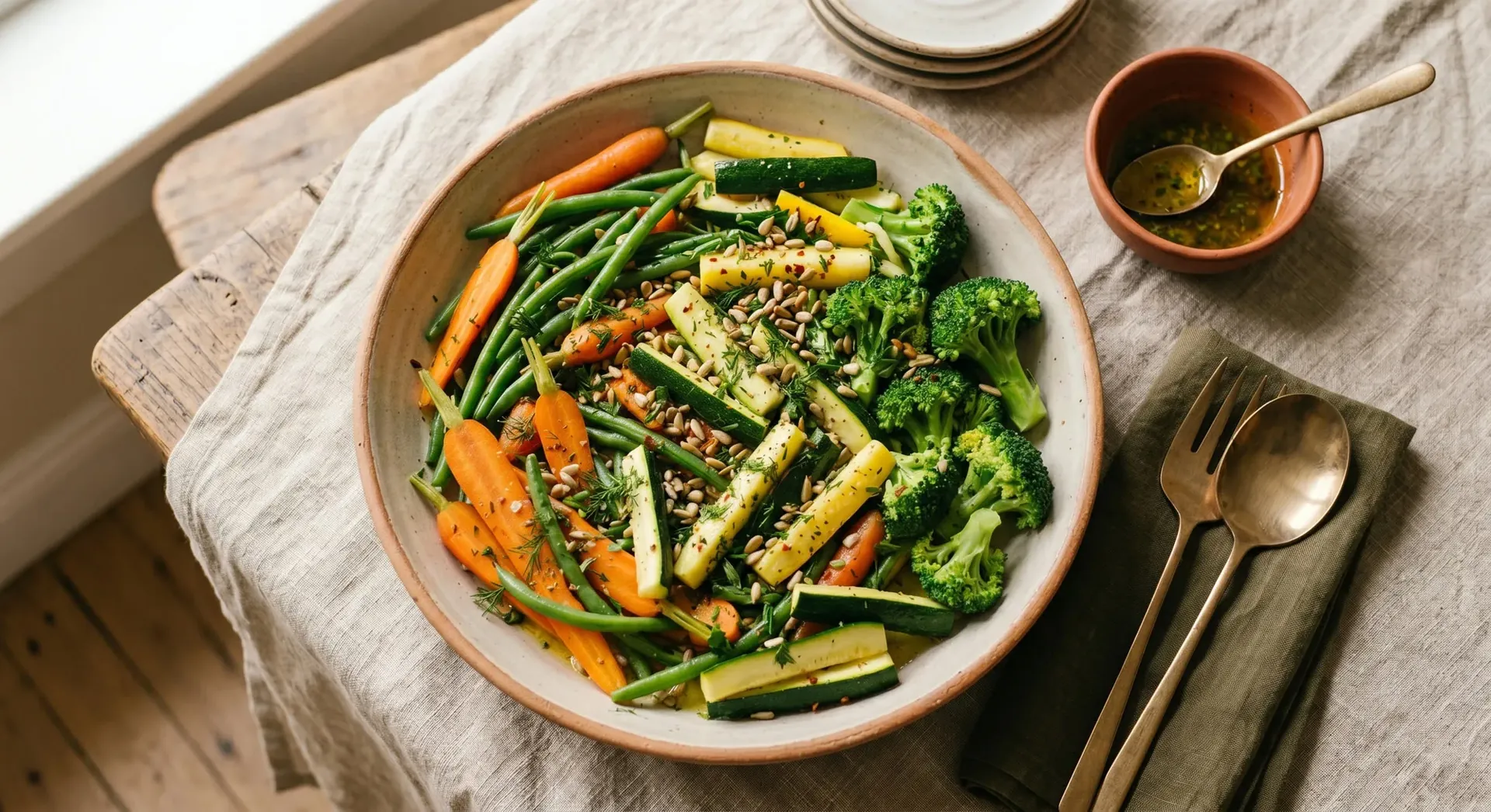 Steamed Vegetable Salad — halal catering in Los Angeles · Carthage Kitchen