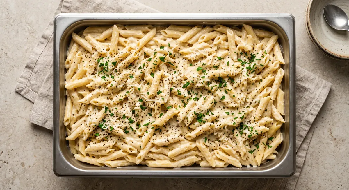 Penne Alfredo — halal catering in Los Angeles · Carthage Kitchen