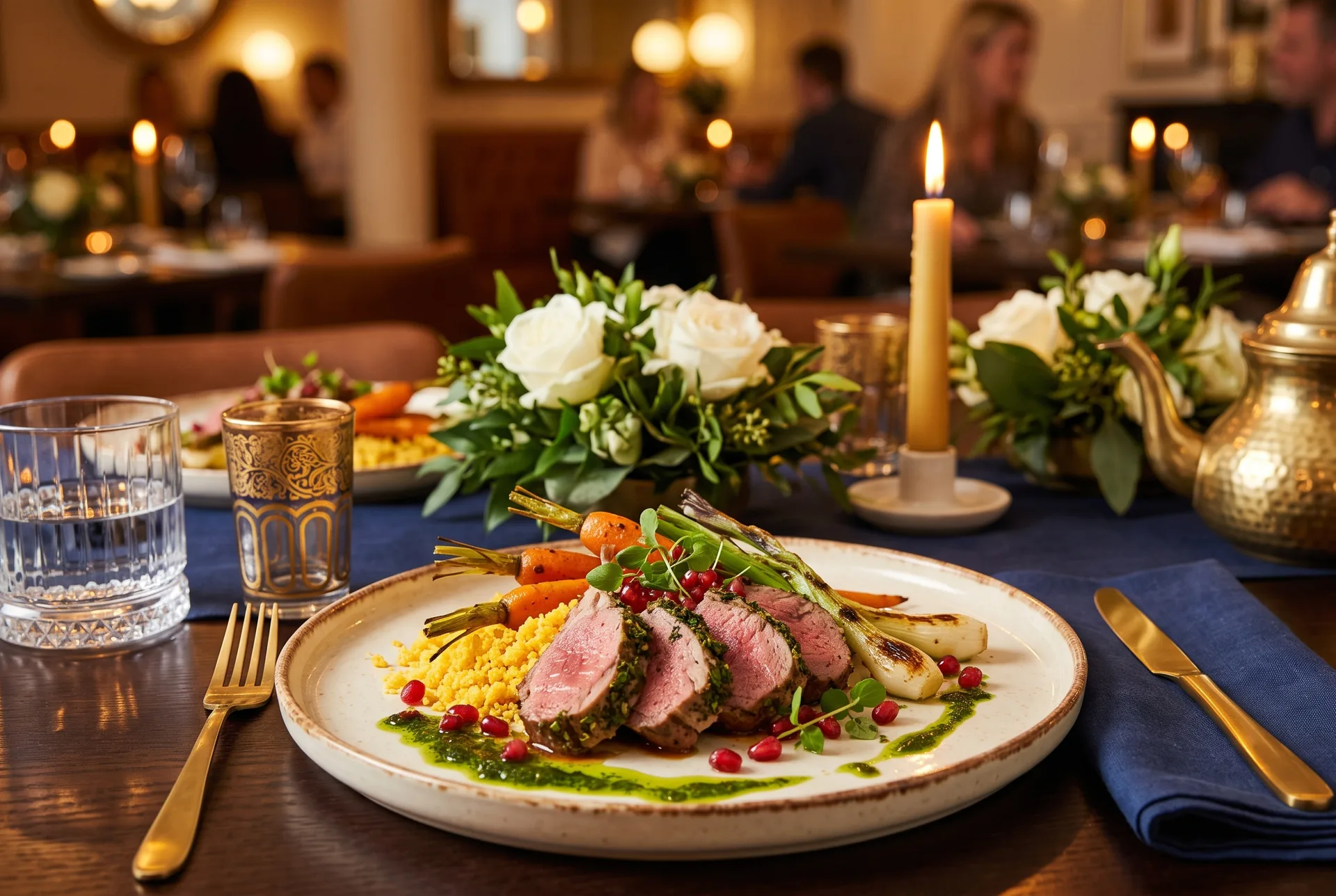 A plated tasting course at the chef's table