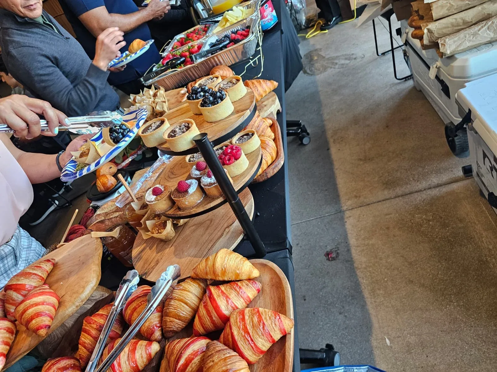 Artisanal morning viennoiserie, fresh berry tarts, and French pastries
