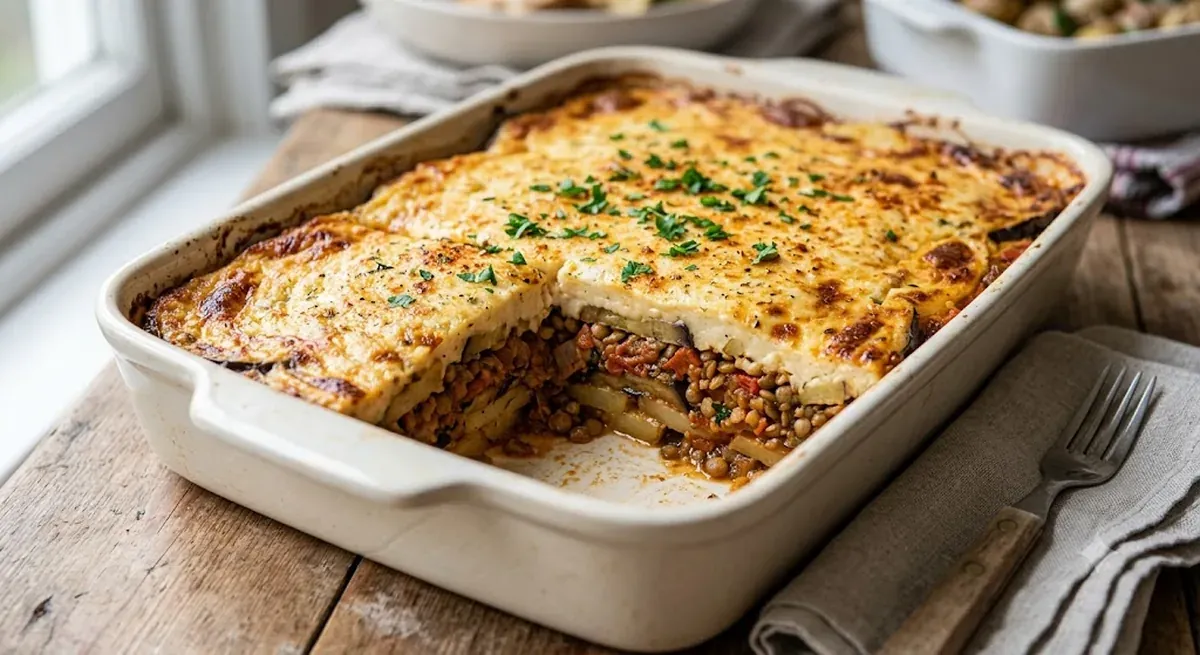 Vegan Moussaka — halal catering in Los Angeles · Carthage Kitchen